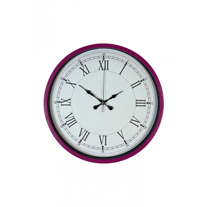 36 Cm Pembe Roma Rakamlı Duvar Saati
