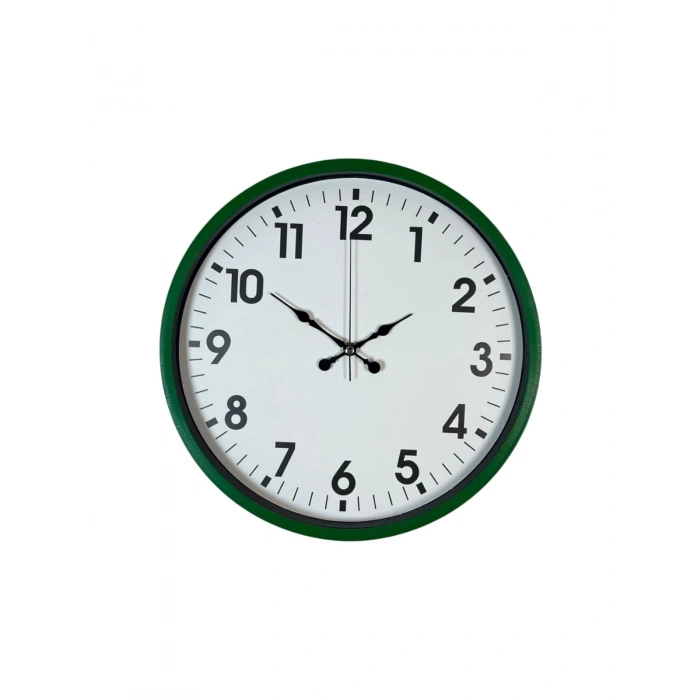 Zentime 36 Cm Green Decorative Wall Clock