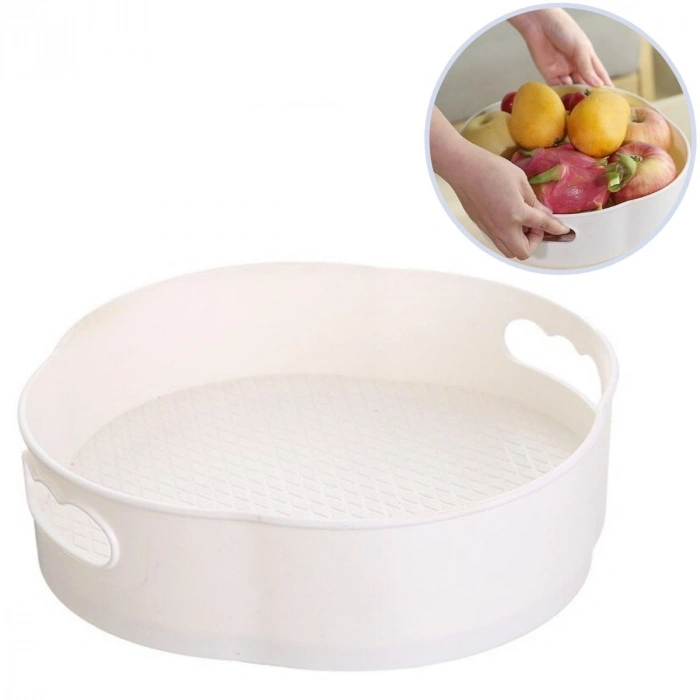 Round Tray-Shaped Presentation and Service Organizer Tray with 360 Degree Rotating Mechanism (5365)