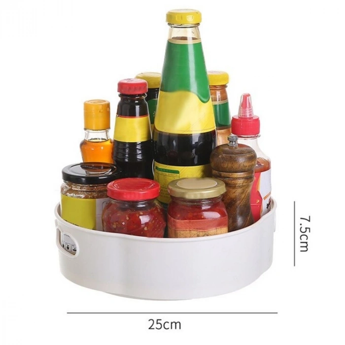 Round Tray-Shaped Presentation and Service Organizer Tray with 360 Degree Rotating Mechanism (5365)