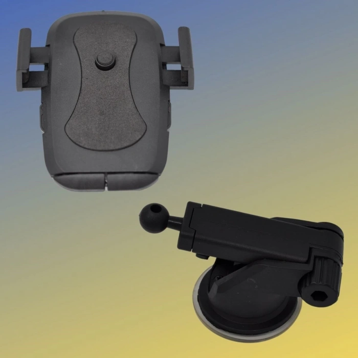 360 Derece Dönen Torpido Üstü Uzunluk Ayarlamalı Vantuzlu Teleskopik Araç Telefon Tutucu (5365)