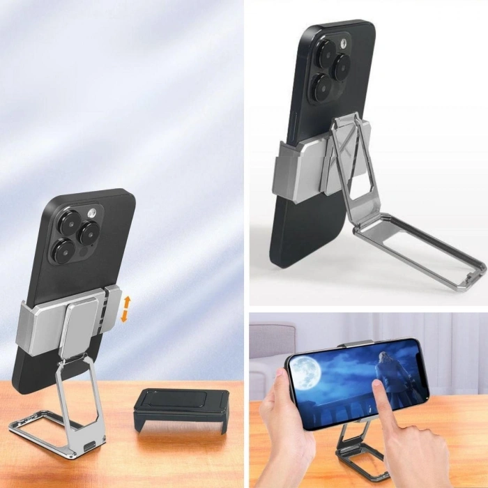 360 derece Dönen Tüm Telefon Tipleri İle Uyumlu Metal Telefon Standı Braket (5365)