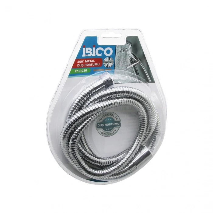 360 DERECE - METAL  DUŞ HORTUMU  1.5MT   VAKUMLU AMBALAJ   ANTİ TWİST=DOLANMAZ-KIVRILMAZ-KOPMAZ (5365)