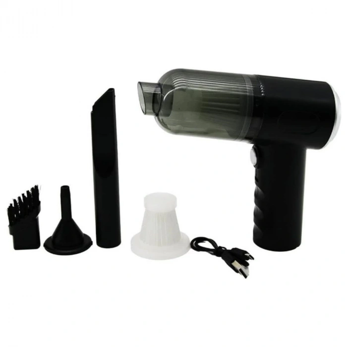 3in1 Araç İçi Kablosuz Şarjlı Mini El Süpürgesi Vakum ve Üfleme (5365)