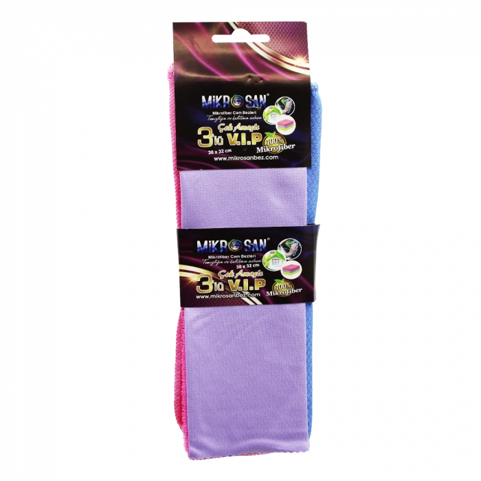 3LÜ - VİP SET MİKROFİBER BEZ 30X32CM. (5365)