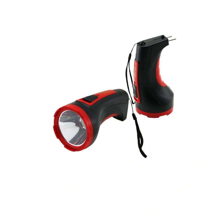 3W TEK LED BOMBELİ GÖVDE FİŞ ŞARJLI EL FENERİ UZUN MESAFELİ (5365)