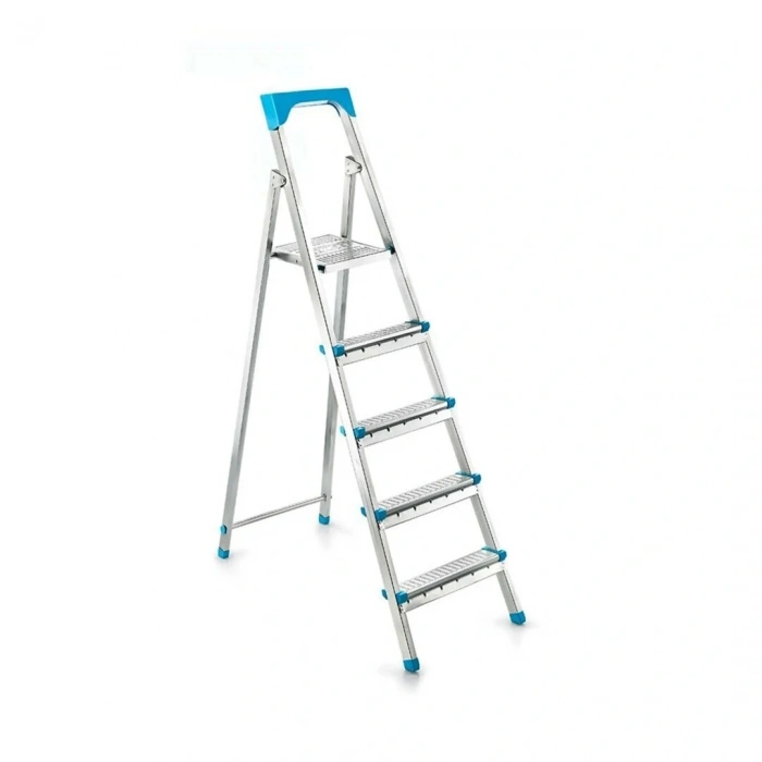 4+1BASAMAKLI METAL MERDİVEN Y: 105CM - 120KG.TAŞIMA KAPASİTESİ (5365)