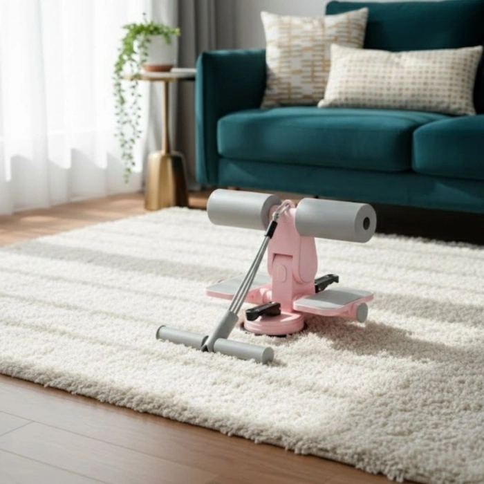 4 Direnç Bantlı Mekik Çekme Spor Aleti – Karın, Kol ve Tüm Vücut İçin Evde Egzersiz Aleti (5365)