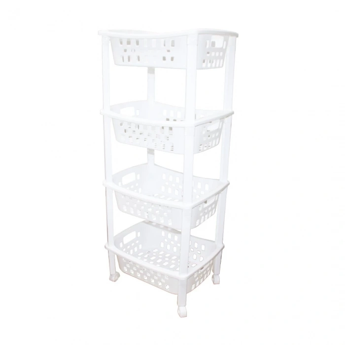 4 KATLI SEPET DÜZENLEYİCİ - RAF ÜNİTESİ TEKERLEKLİ 400X295X960MM (5365)