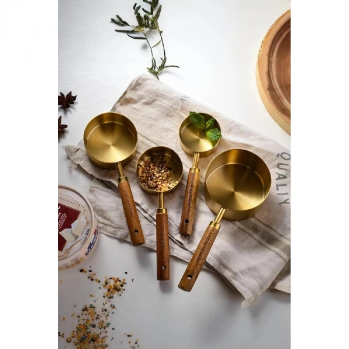 4-х Деревянная Ложка для Измерения С Ручкой