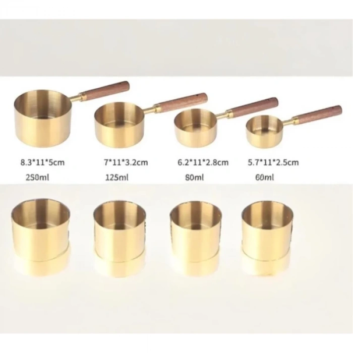 4-х Деревянная Ложка для Измерения С Ручкой