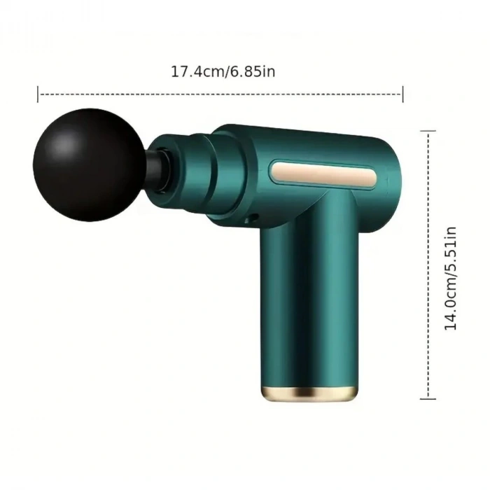 4 Masaj Başlıklı Titreşim, Şarj Edilebilir Küçük Masaj Aleti,Masaj Tabancası (5365)