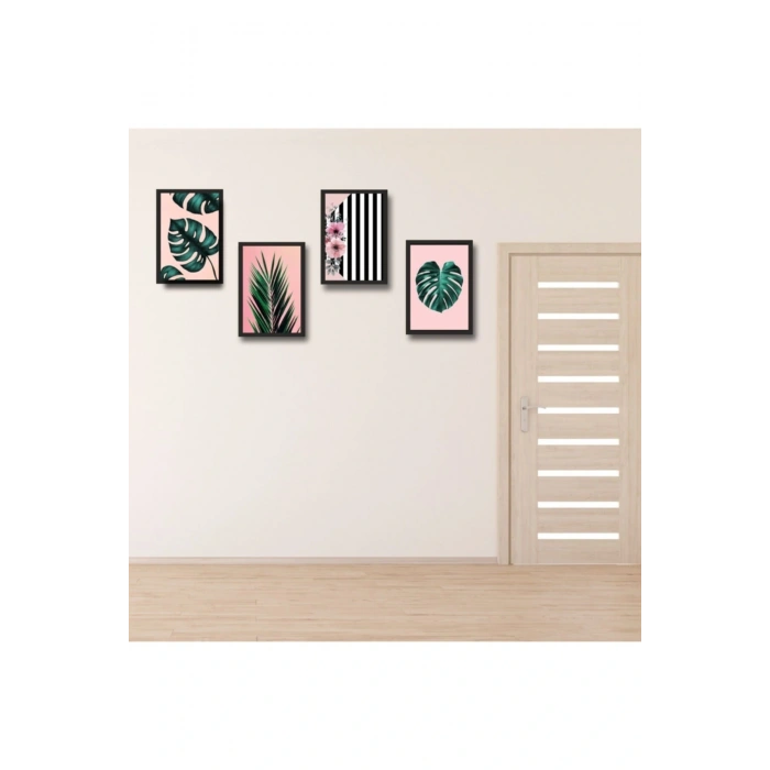 4 Parça Çerçeve Görünümlü Ahşap Tablo 30 x 40