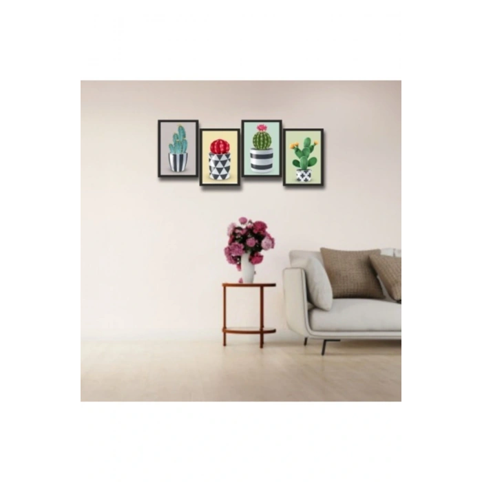 4 Parça Çerçeve Görünümlü Mdf Tablo