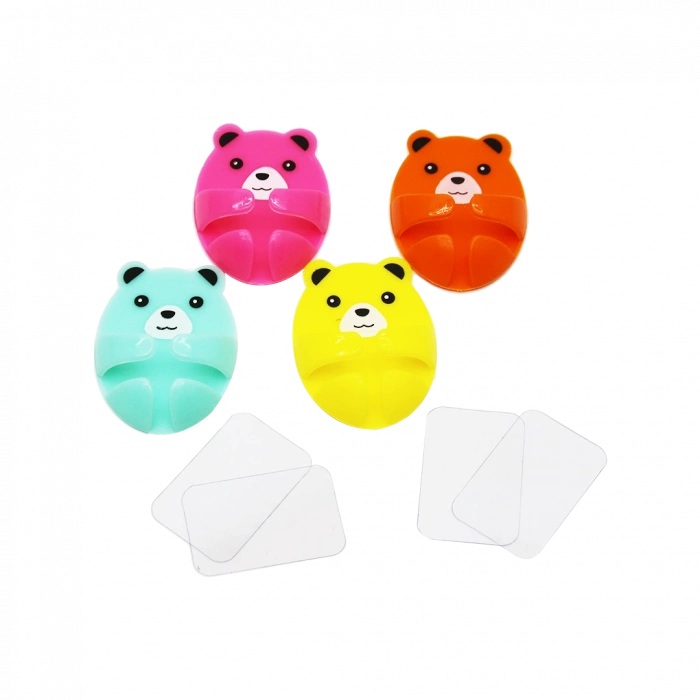 4 PARÇA  RENKLİ BÜYÜK AYICIK KABLO TUTACAK (5365)