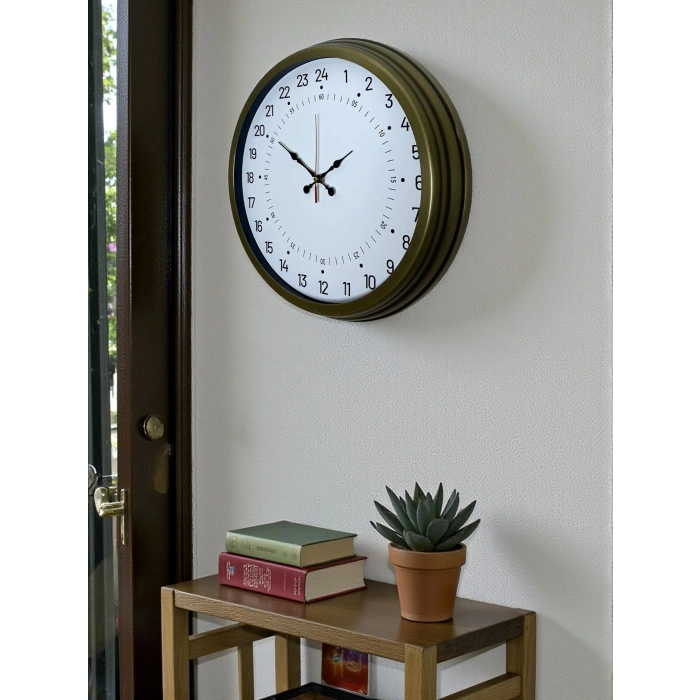 40 Cm Antique Metal 24 Hour Indicator Special Design Wall Clock