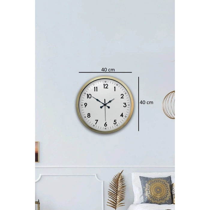 40 cm Eskitme Metal Standart Duvar Saati