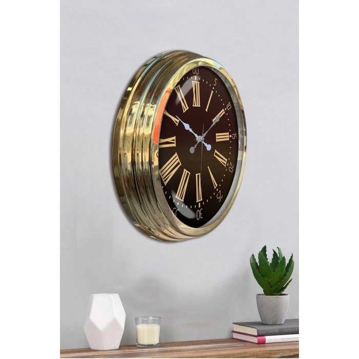 40 cm Metal Gold Roma Rakamlı Duvar Saati