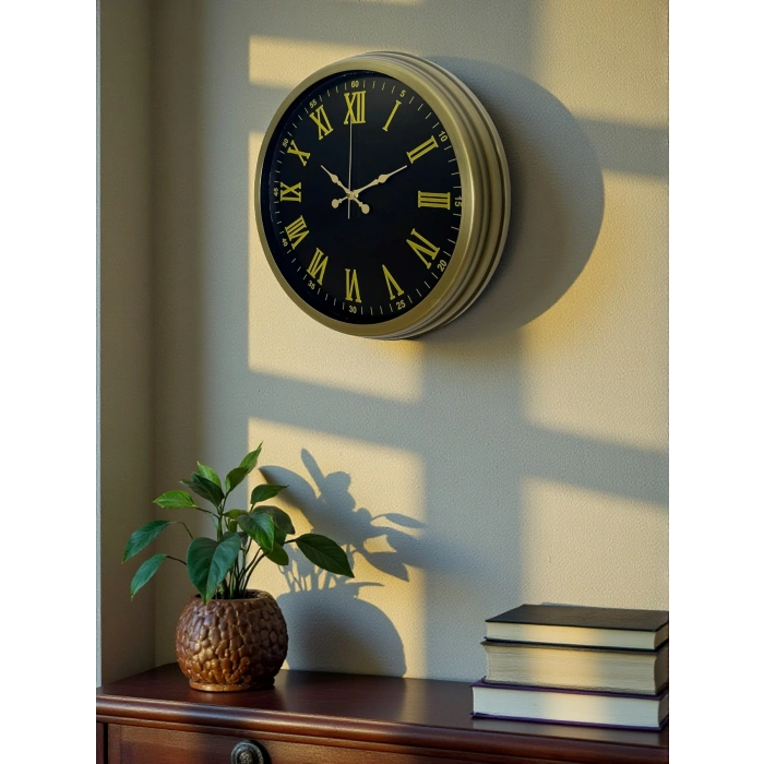 40 Cm Metal Vintage Roma Rakamlı Duvar Saati