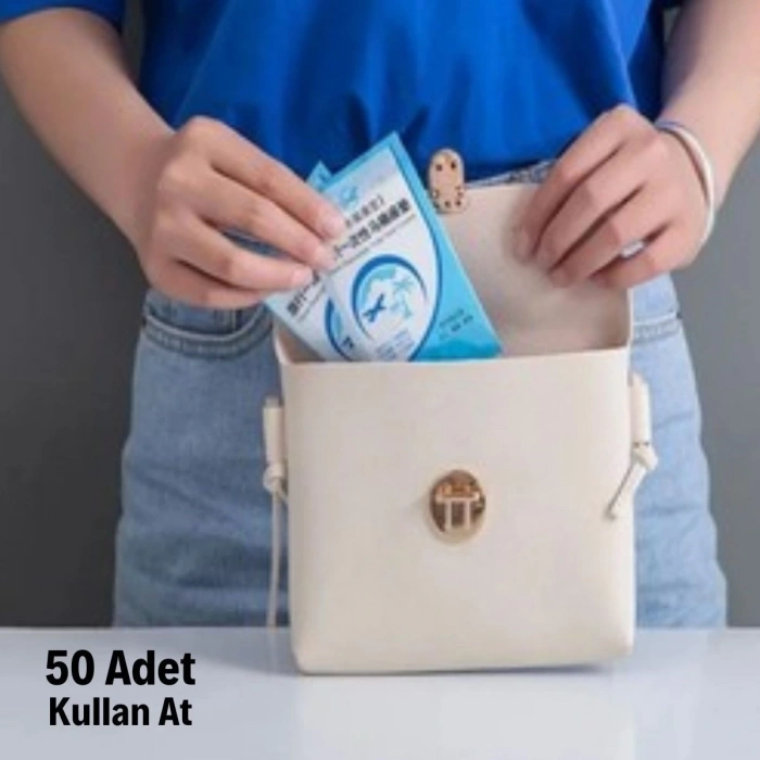 50 Adet Kullan At Pratik Kullanımlı Hijyenik Klozet Kapağı Poşeti (5365)