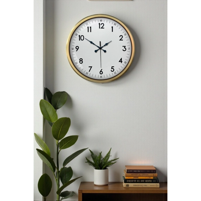 52 cm Eskitme Metal Dekoratif Duvar Saati