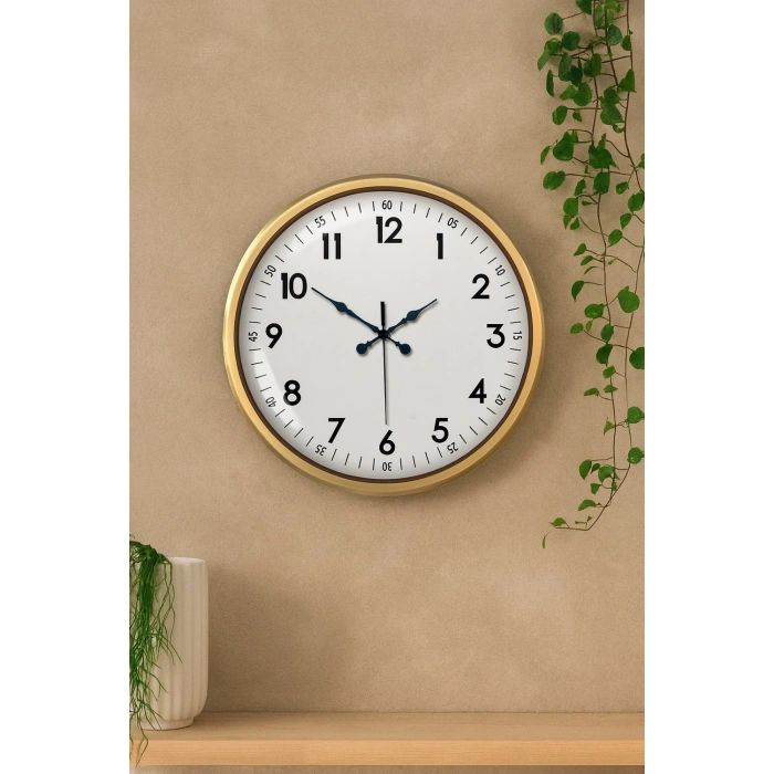 52 cm Eskitme Metal Dekoratif Duvar Saati