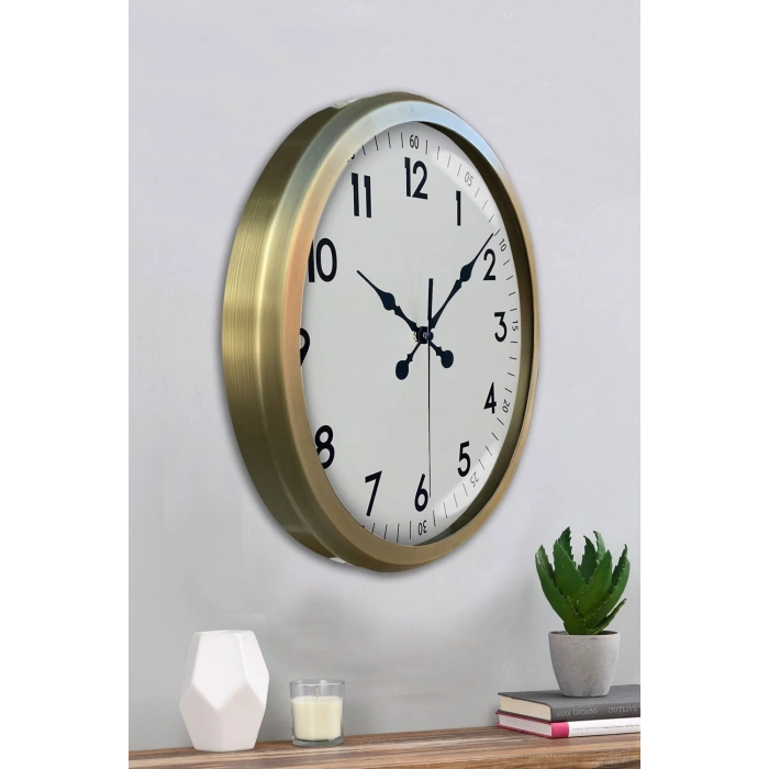 52 cm Eskitme Metal Dekoratif Duvar Saati