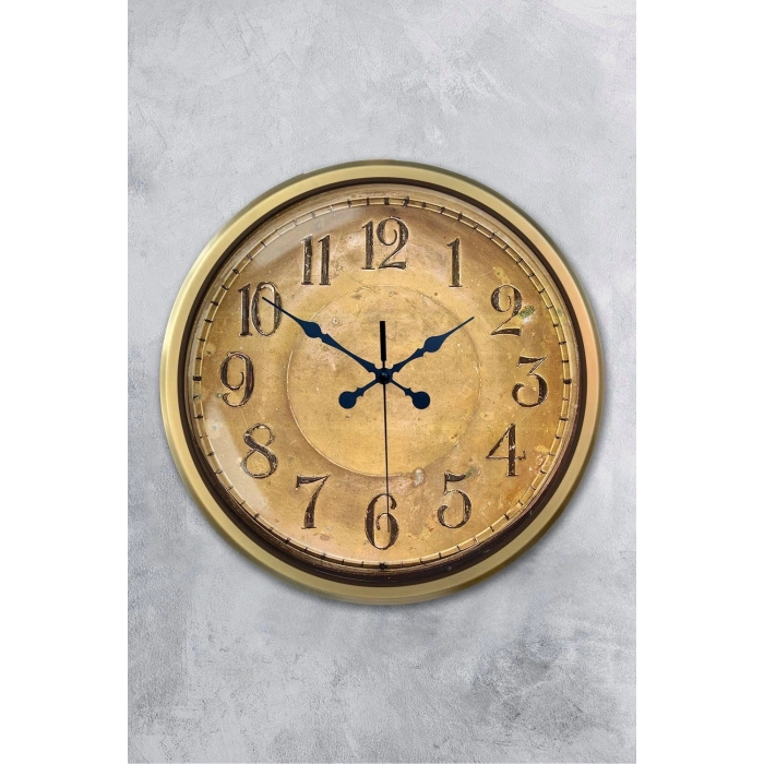 52 cm Eskitme Metal Retro Duvar Saati