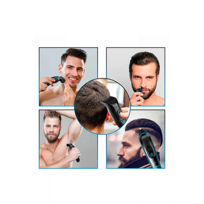 5in1 Fonksiyonlu Turbo Motorlu Saç Sakal Kesme Tıraş Makinesi Burun Kulak Ense Favori Tüm Vücut (5365)