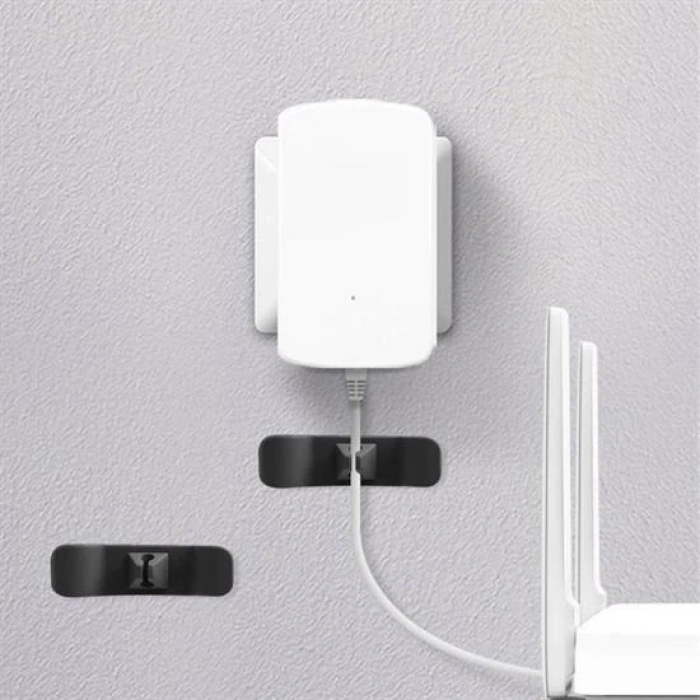 6&#39;lı Pratik Kablo Toparlayıcı Yapışkanlı Klips Mutfak Air Fryer Kettle Kahve Tost Makinası (5365)