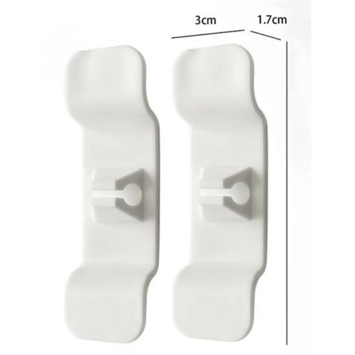 6&#39;lı Pratik Kablo Toparlayıcı Yapışkanlı Klips Mutfak Air Fryer Kettle Kahve Tost Makinası (5365)