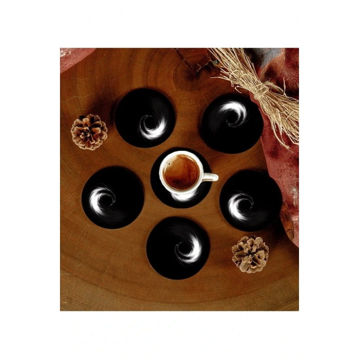 6 Adet Desenli Mdf Bardak Altlığı