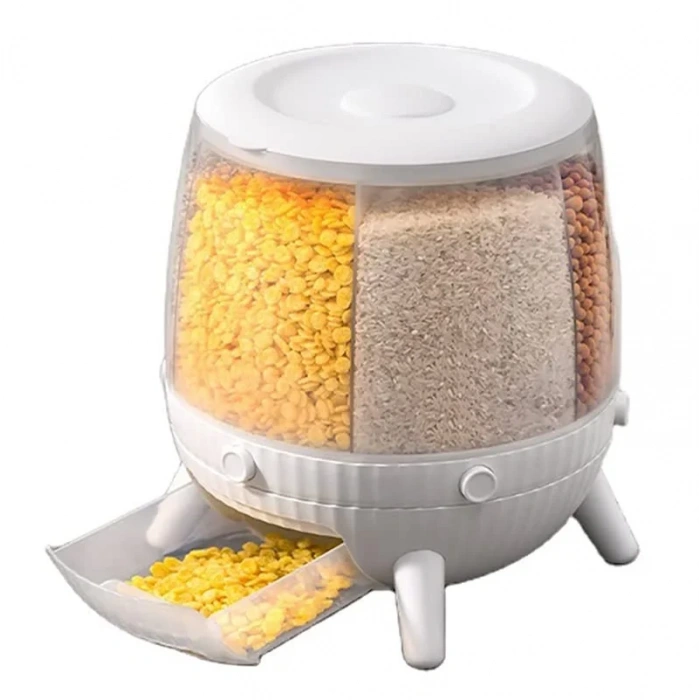 6 Bölmeli 360 Derece Dönebilen 6 Lt Bakliyat Organizeri (5365)