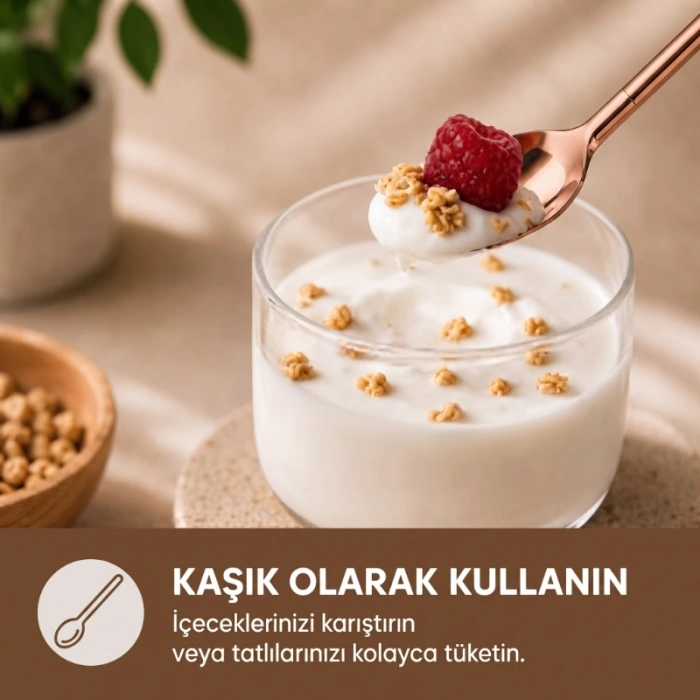 6lı Kaşıklı Pipet Seti - Bronz - Pipet Temizleme Fırçası