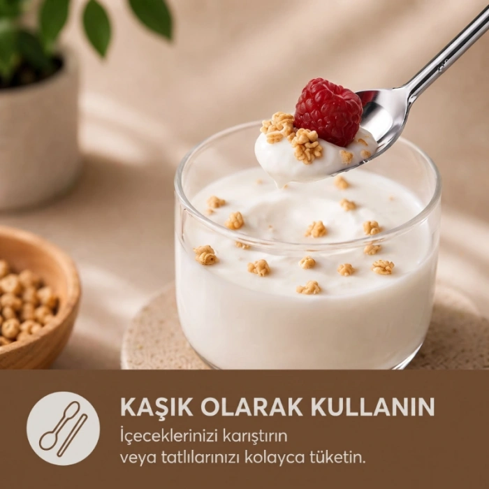 6lı Kaşıklı Pipet Seti - Metal - Pipet Temizleme Fırçası