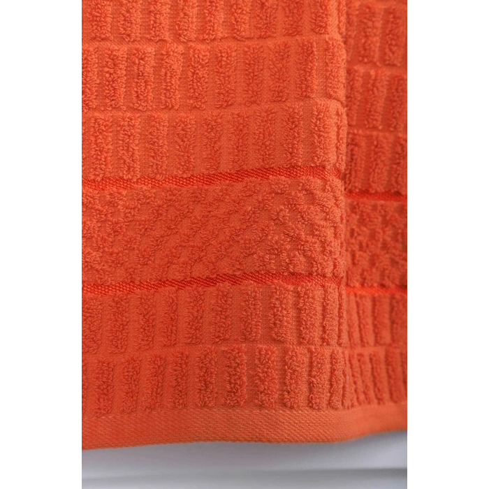 6 lı Renkli El Yüz Pamuklu Jakarlı Havlu Seti 50 x 90 Cm Platin