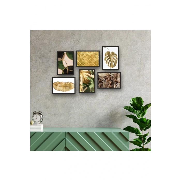 6 Parça Çerçeve Görünümlü Mdf Tablo Seti 148 x 206