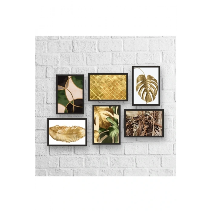 6 Parça Çerçeve Görünümlü Mdf Tablo Seti 148 x 206