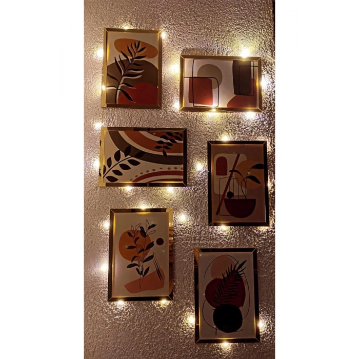 6 Parça Çerçeveli Mdf Tablo 15 x 20