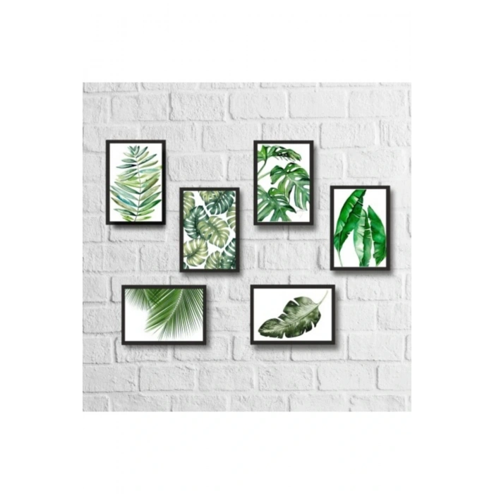 6 Parça Çerçeveli Mdf Tablo
