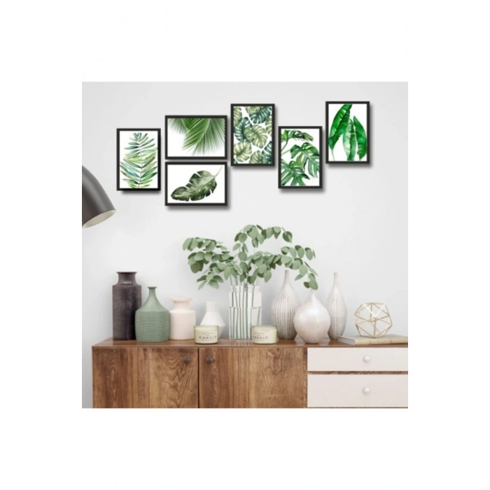 6 Parça Çerçeveli Mdf Tablo