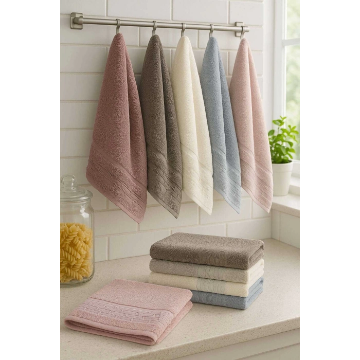 6 Parça Mutfak Havlusu Seti %100 Pamuklu Zahter