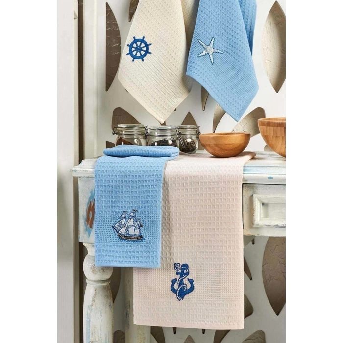 6 Piece Kitchen Drying Cloth 30 X 50 Cm Deniz