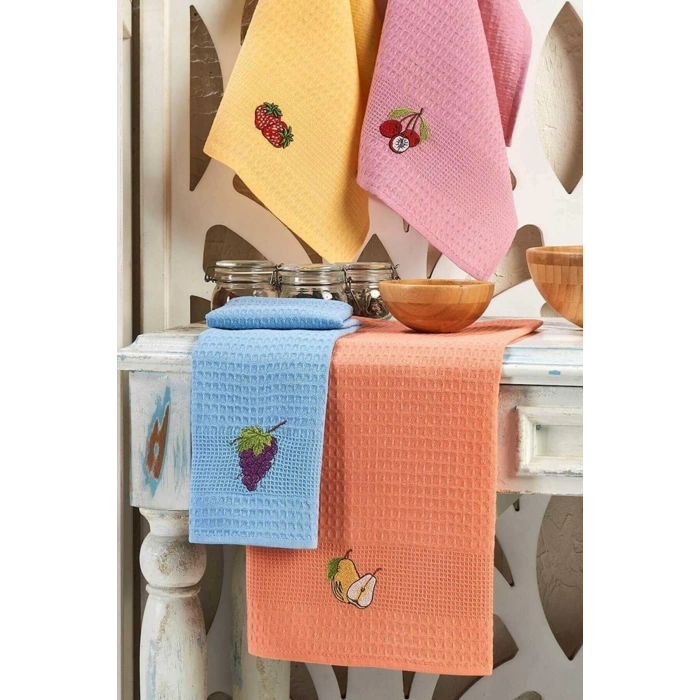 6 Piece Kitchen Drying Cloth 30 X 50 Cm Fruit