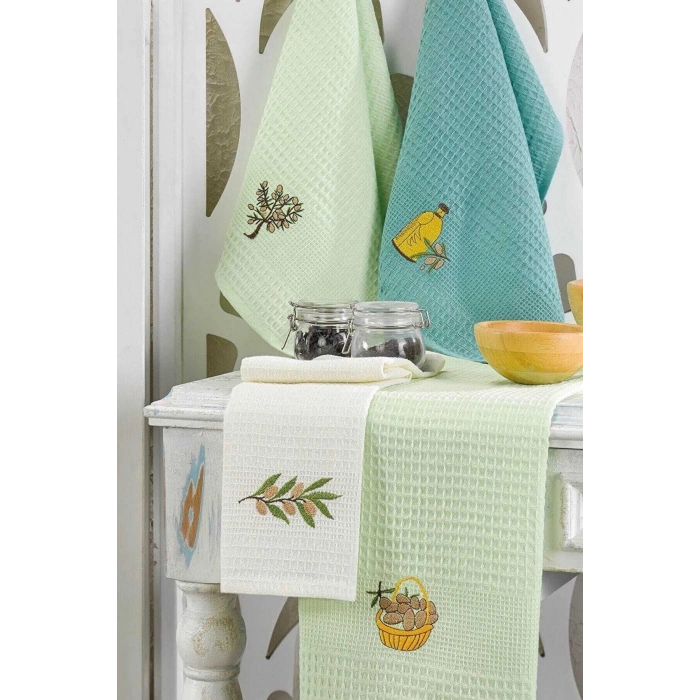 6 Piece Kitchen Drying Cloth 30 X 50 Cm Mint