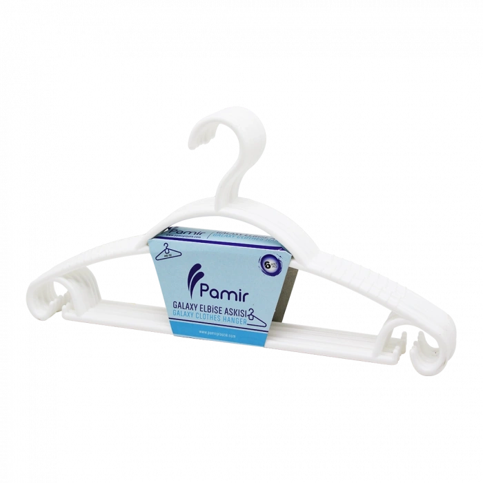 6 PARÇA  PLASTİK GALAXY ELBİSE ASKISI (5365)