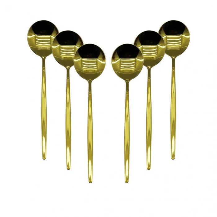 6 PCS GOLD YEMEK KAŞIK SETİ (5365)
