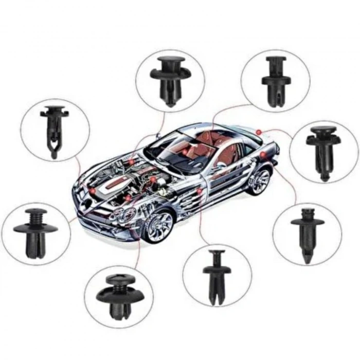 630 Adet Trim Klips Seti – Oto Panel, Kapı Döşeme, Tampon ve Pervaz İçin Evrensel Raptiye Bağlantı Elemanları (5365)