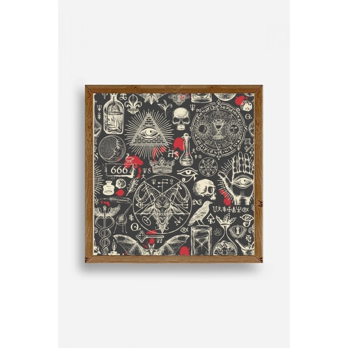 666 Ahşap Çerçeveli Tablo 23 x 23