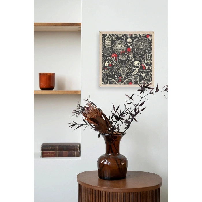 666 Ahşap Çerçeveli Tablo 42 x 42